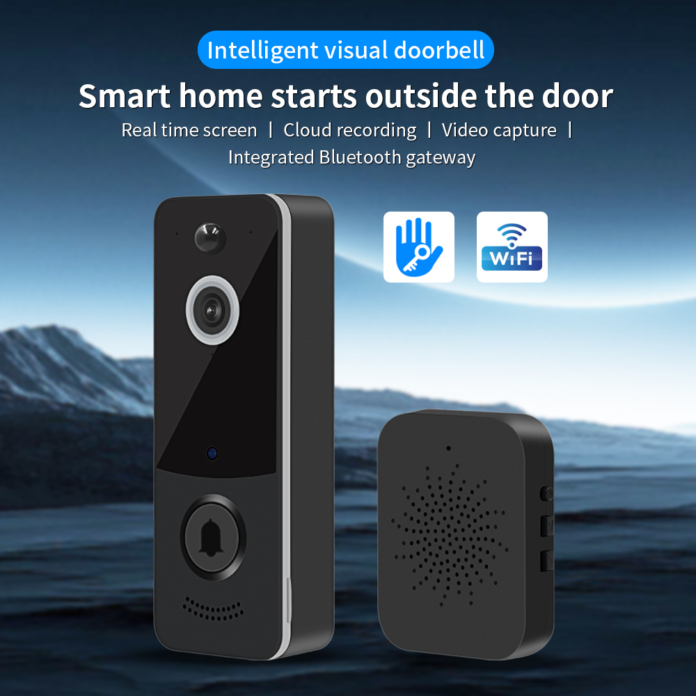 Smart Home Battery Camera - 1080P WIFI Video Doorbell TTLOCK App