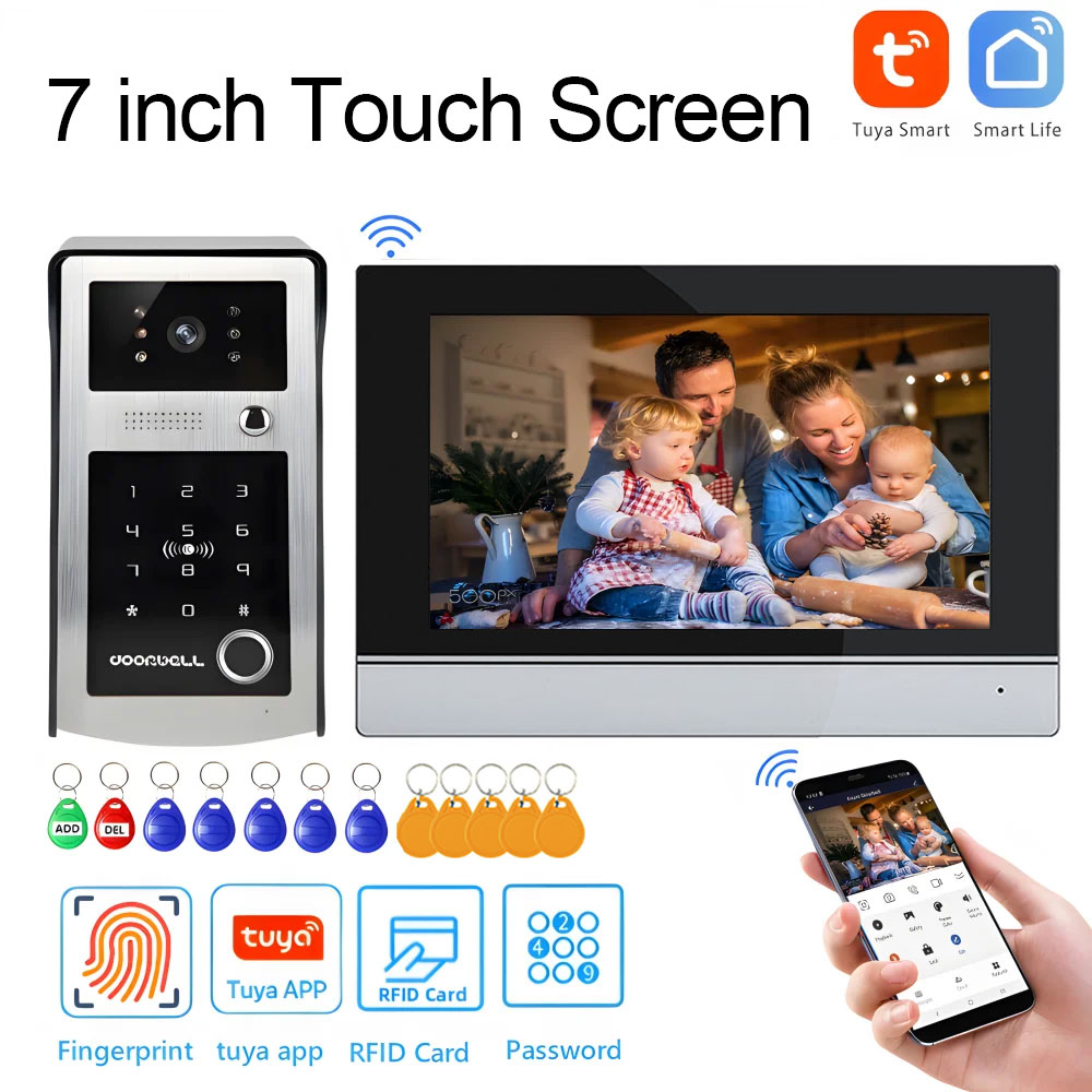 Smart Home Video Doorphone Ezviz - Wifi Tuya 7 Inch Touch Screen
