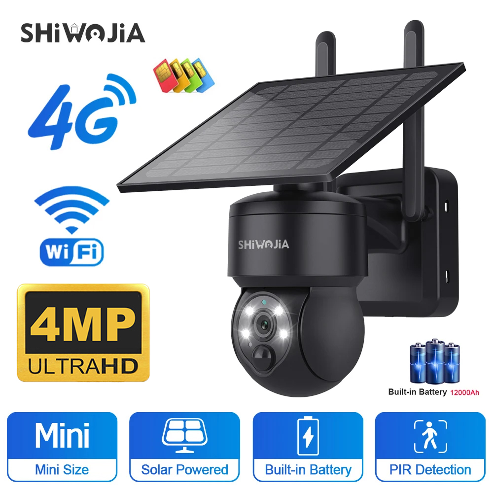 SHIWOJIA WIFI Wireless PTZ Sol - Smart Home Outdoor Camera recension och pris