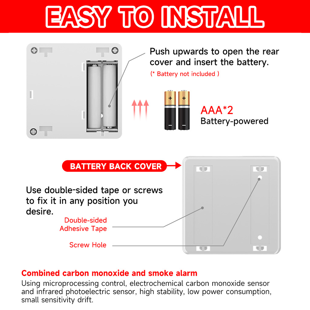 Tuya WIFI Carbon Monoxide Smok - Smart Smoke Detector recension och pris