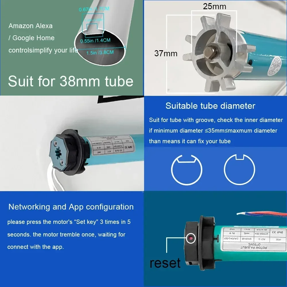 SZMYQ 25mm 2N Tuya Smart Curta - Smart Home System recension och pris