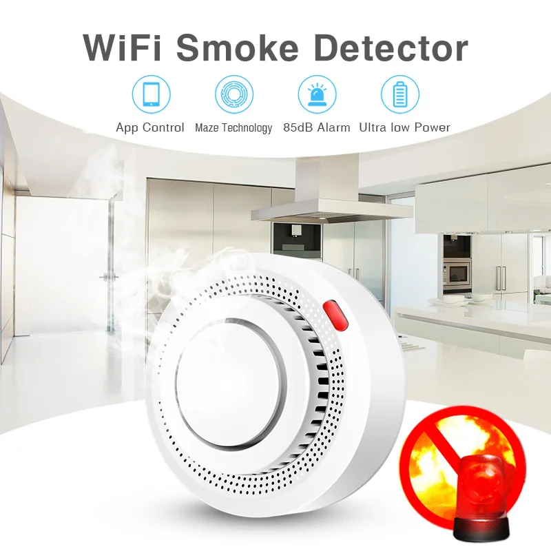 Tuya Smart WiFi Smoke Sensor F - Smart Smoke Detector recension och pris