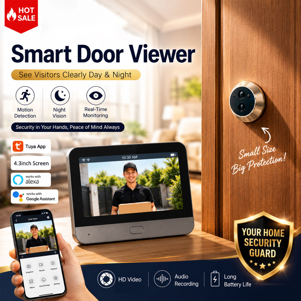 Tuya Smart 5MP Peephole Door C - Smart Home Video Doorphone Ezviz recension och pris