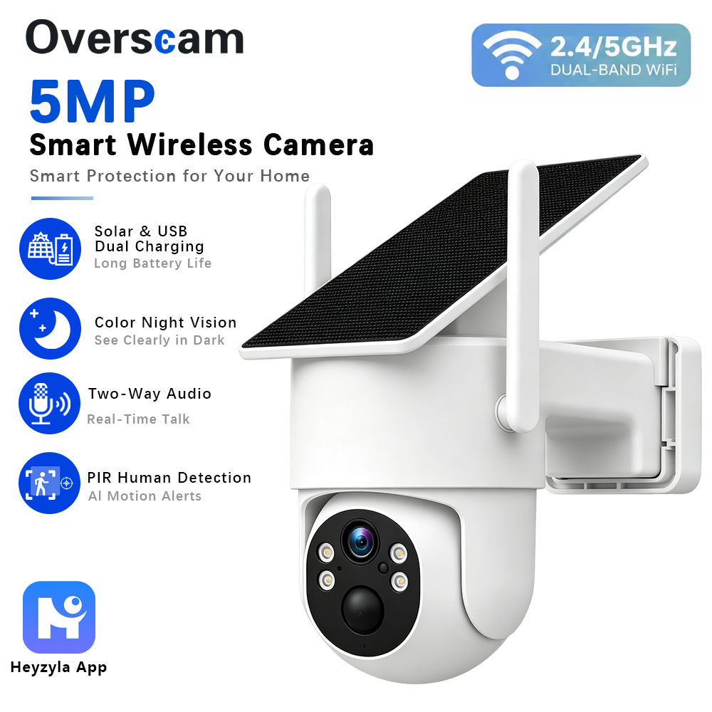 5MP Solar Powered PTZ Camera F - Smart Home Outdoor Camera recension och pris