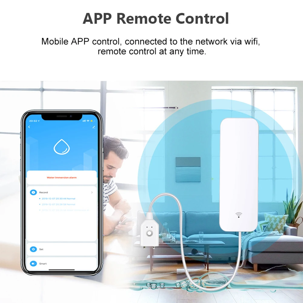 Tuya WiFi Zigbee Water Sensor  - Smart Home Network recension och pris