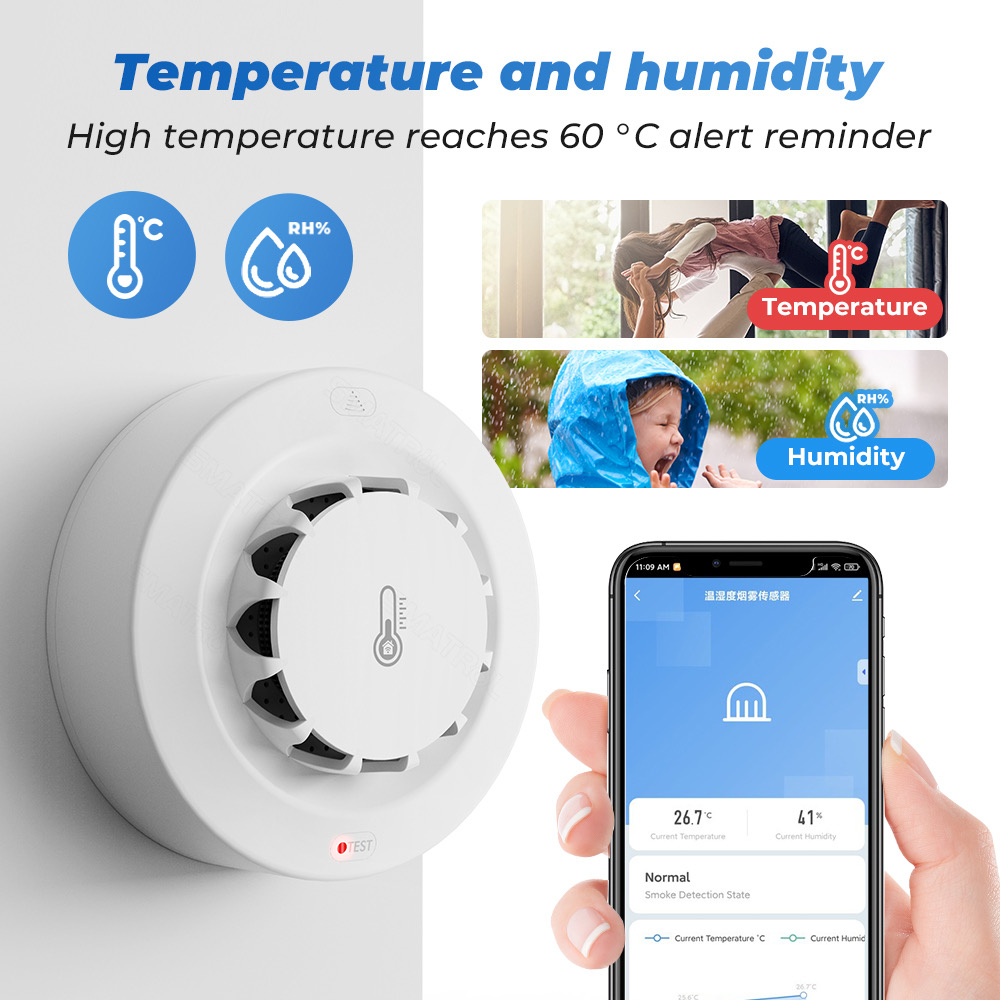 WiFi Smoke Detector Temperatur - Smart Smoke Detector recension och pris
