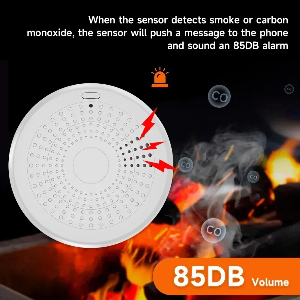 Smart ZigBee Smoke & CO Compos - Smart Smoke Detector recension och pris