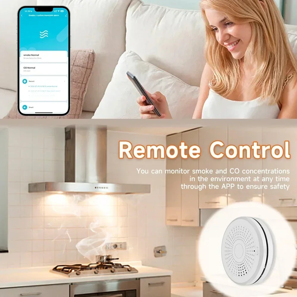Smart ZigBee Smoke & CO Compos - Smart Smoke Detector recension och pris