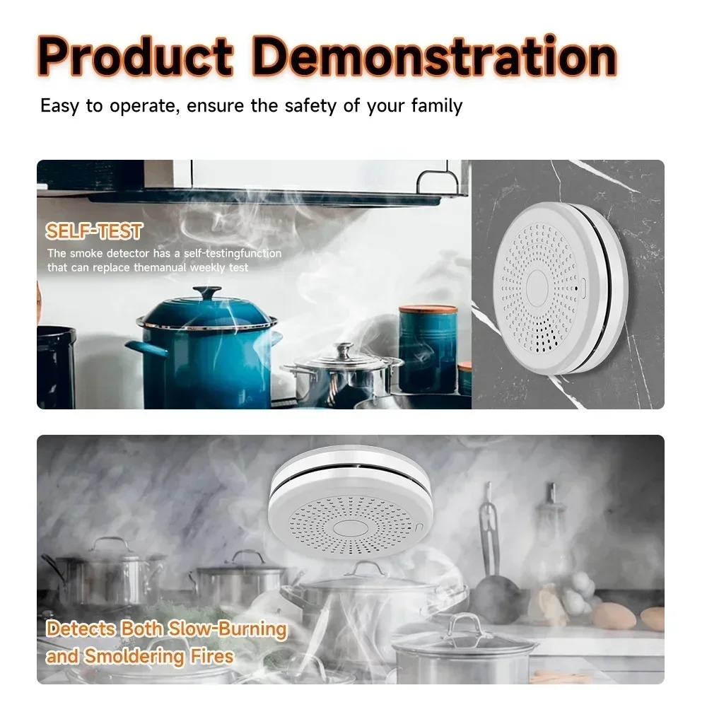 Smart ZigBee Smoke & CO Compos - Smart Smoke Detector recension och pris