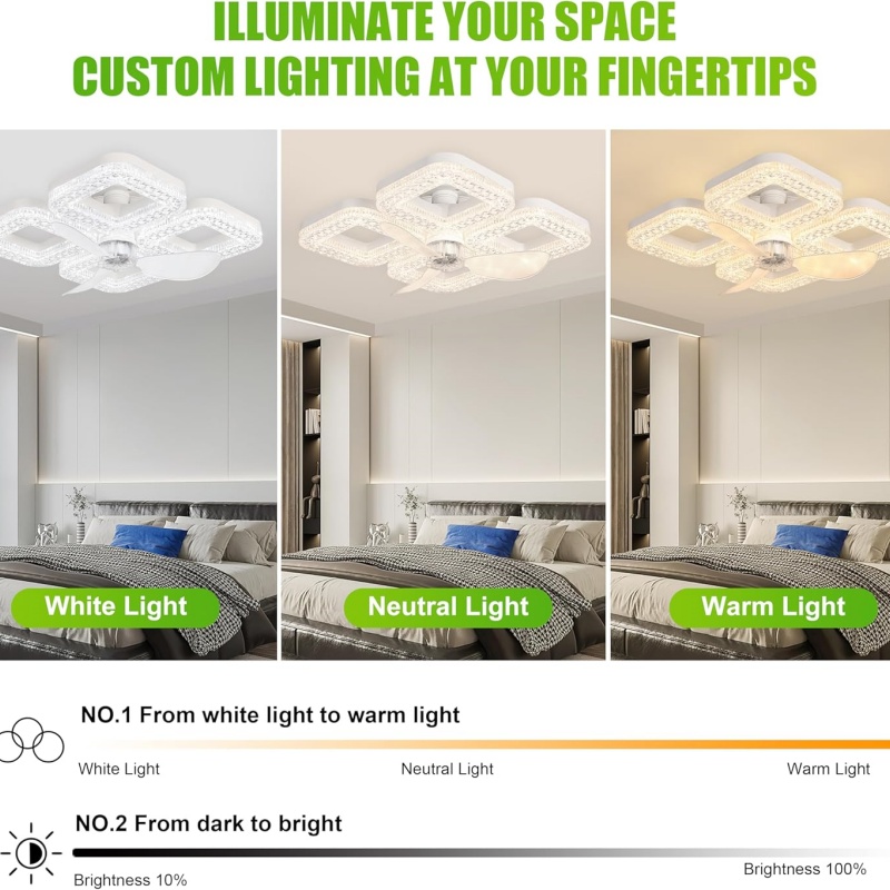 Smart LED Ceiling Fan Light 48 - Smart Ceiling Fan recension och pris