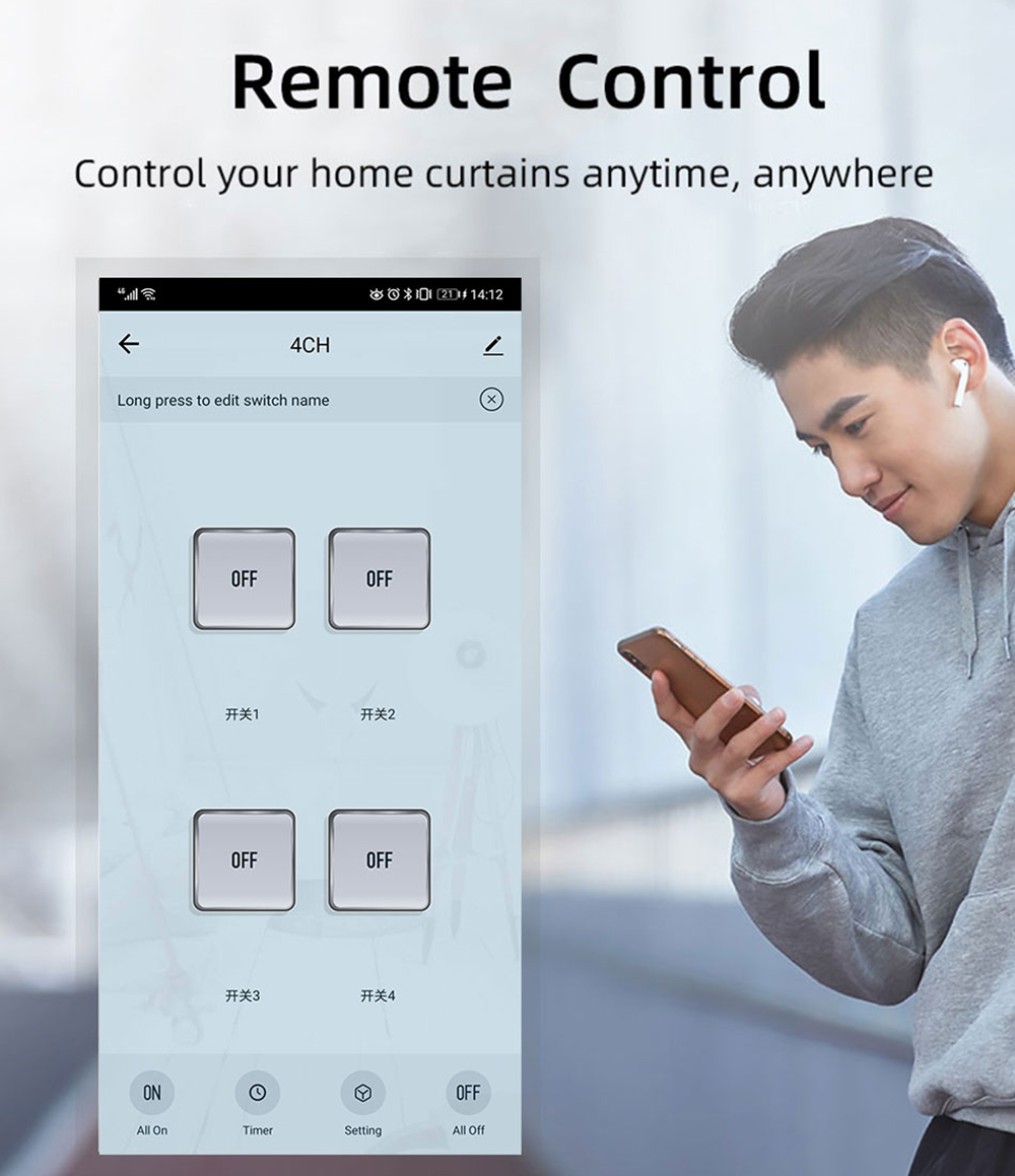 Tuya 4CH Zigbee Switch Relay M - Smart Home Ac recension och pris