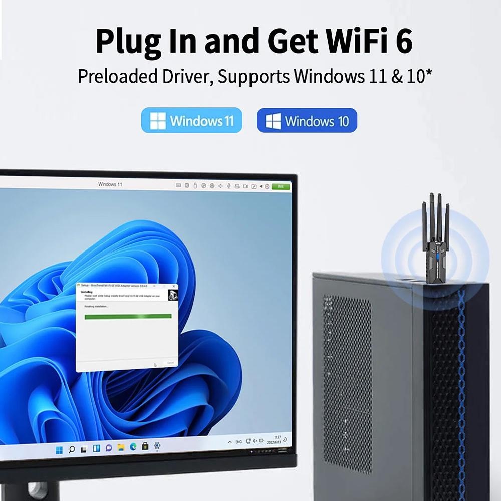 WiFi 6 USB 3 0 Adapter 1800 Mb - Smart Home For Pc recension och pris