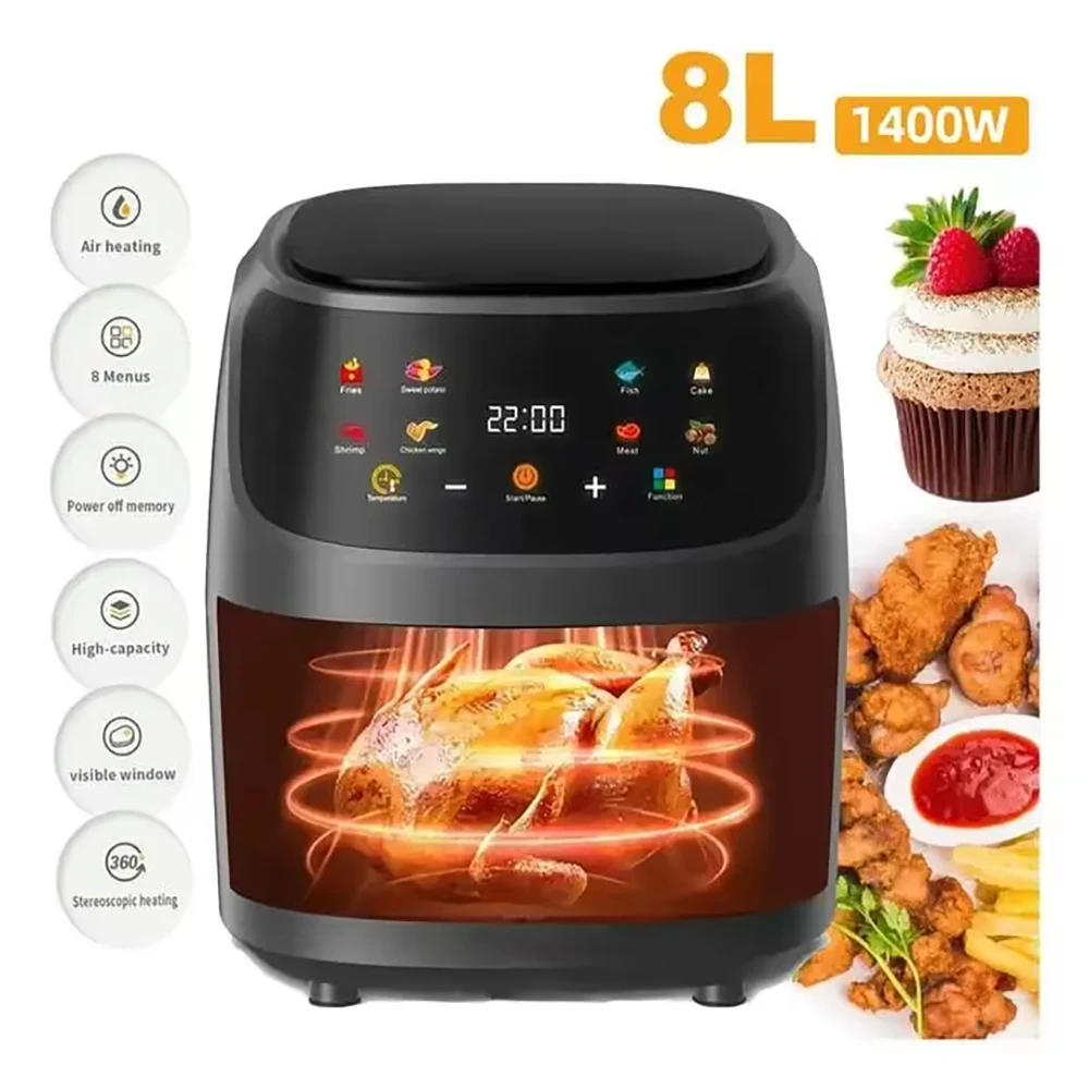 1400W 8L Oil‑Free Smart Air Fr - Smart Home Oven recension och pris