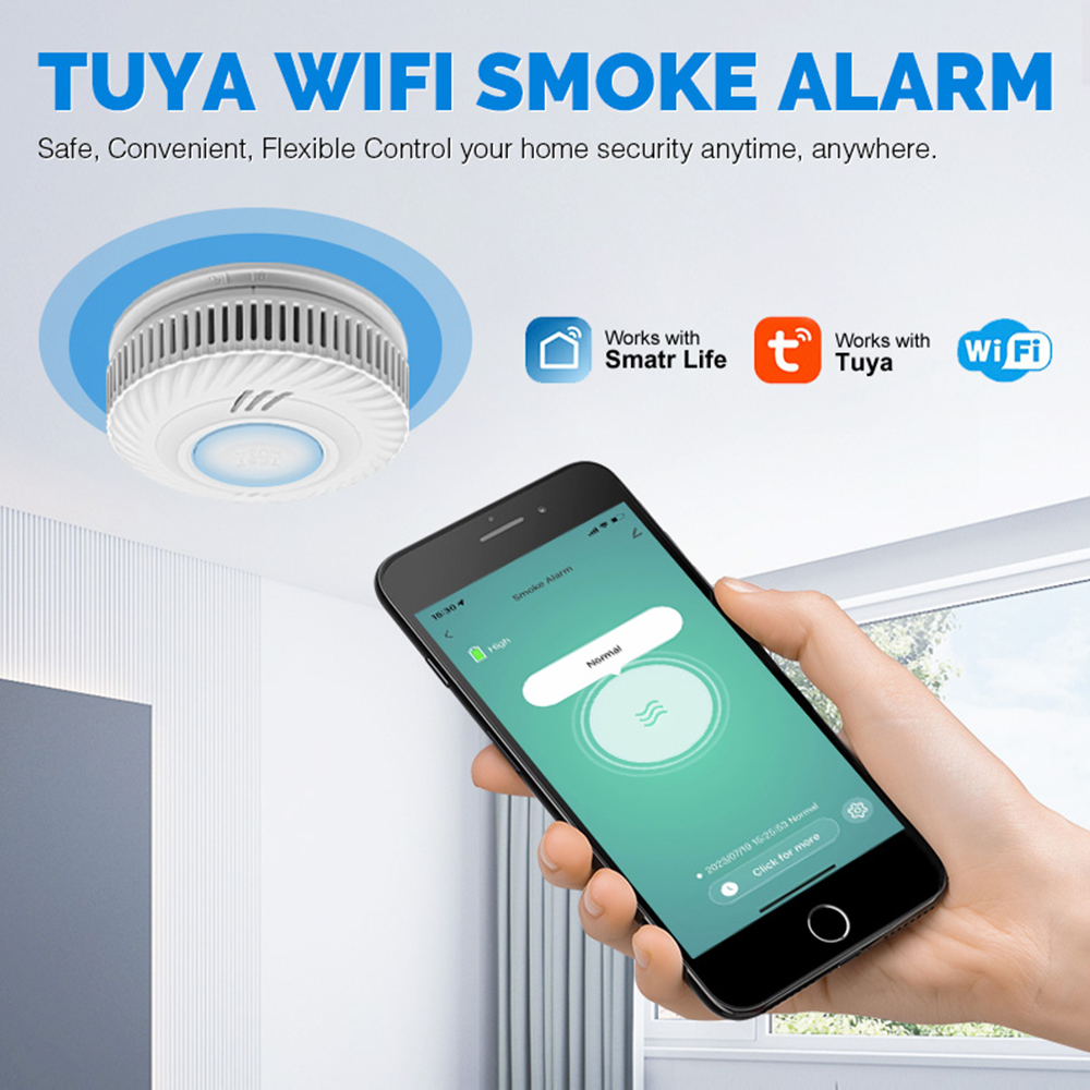 LELLKI WiFi Smoke Detector Lon - Smart Smoke Detector recension och pris