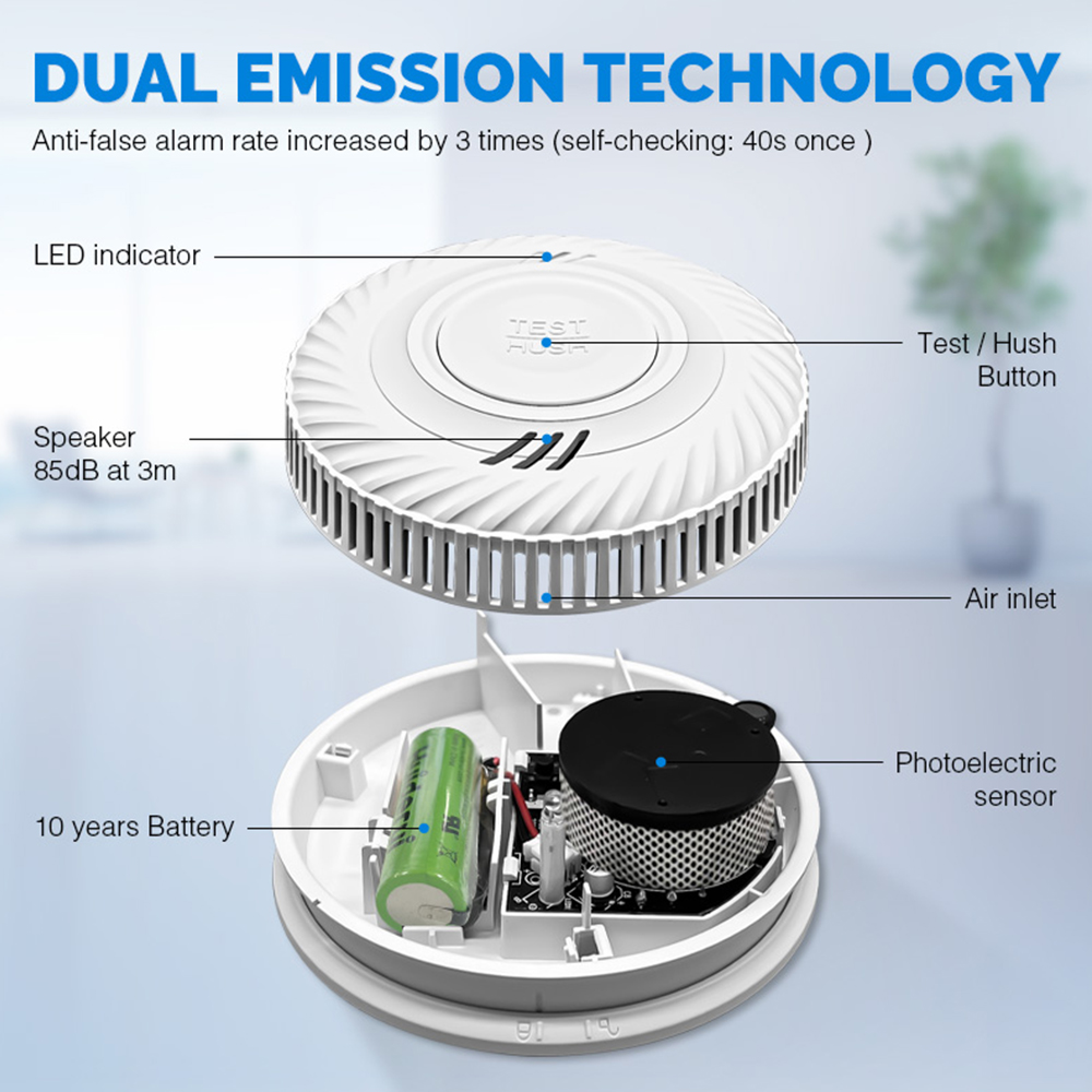 LELLKI WiFi Smoke Detector Lon - Smart Smoke Detector recension och pris