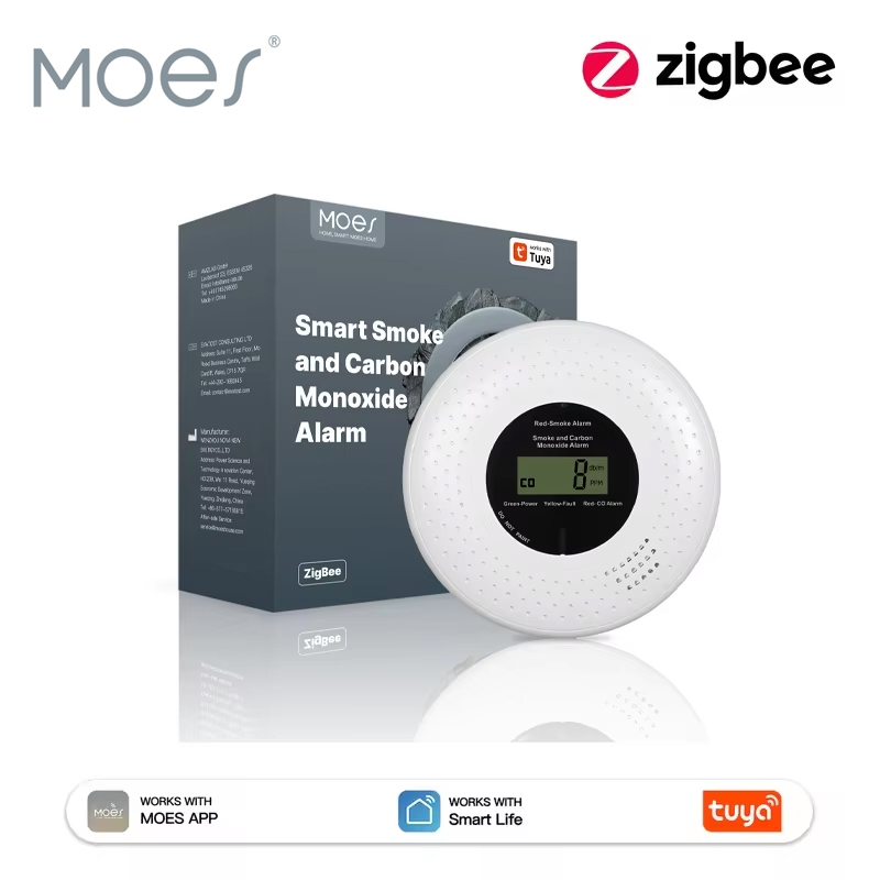 MOES Tuya ZigBee Smoke and Car - Smart Smoke Detector recension och pris